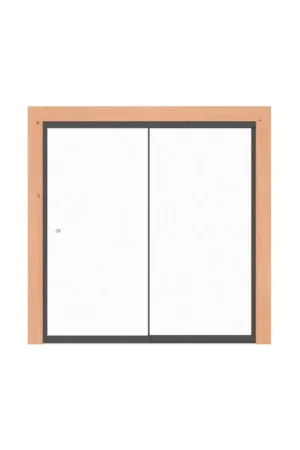 Betaalbaar Glazen Schuifwand 200 x 240 cm 10 mm 2-delig